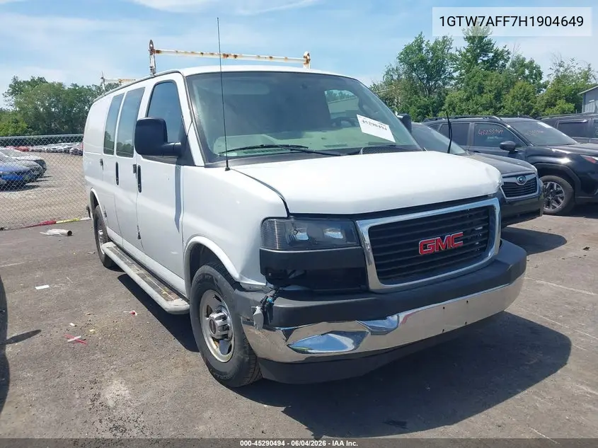 2017 GMC Savana 2500 Work Van VIN: 1GTW7AFF7H1904649 Lot: 45290494