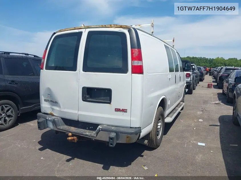 2017 GMC Savana 2500 Work Van VIN: 1GTW7AFF7H1904649 Lot: 45290494