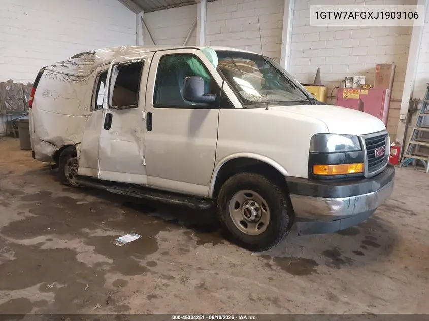 2018 GMC Savana 2500 Work Van VIN: 1GTW7AFGXJ1903106 Lot: 45334251