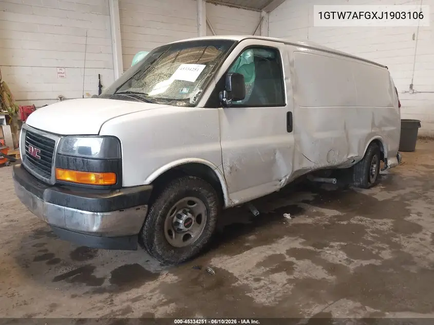 2018 GMC Savana 2500 Work Van VIN: 1GTW7AFGXJ1903106 Lot: 45334251