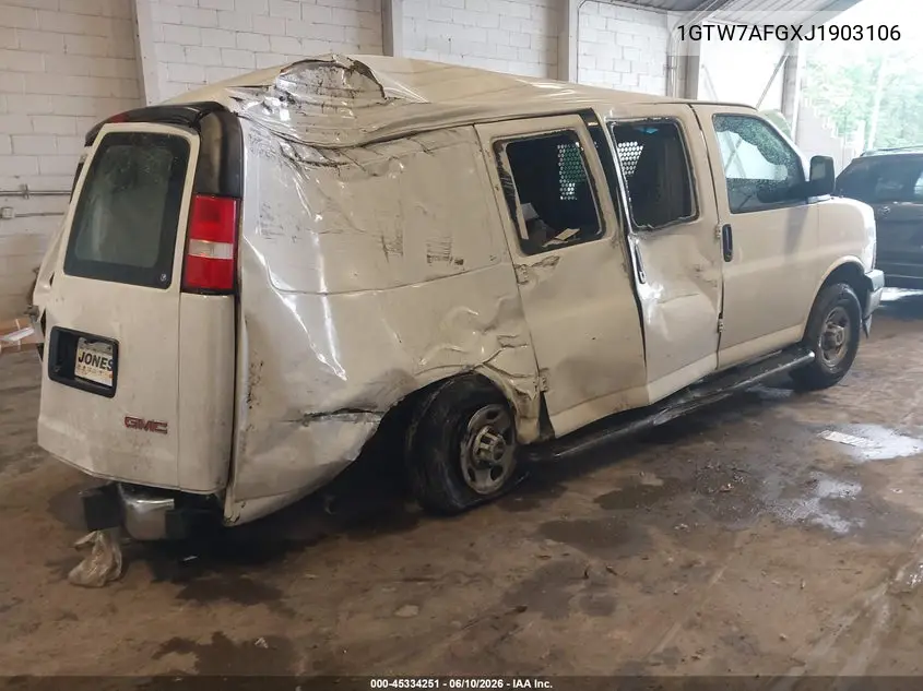 2018 GMC Savana 2500 Work Van VIN: 1GTW7AFGXJ1903106 Lot: 45334251