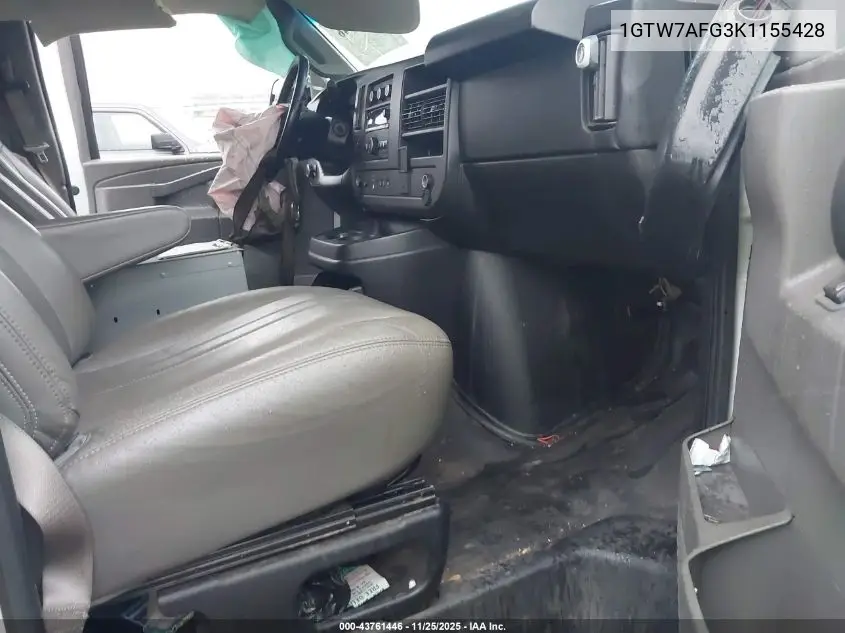 1GTW7AFG3K1155428 2019 GMC Savana 2500 Work Van