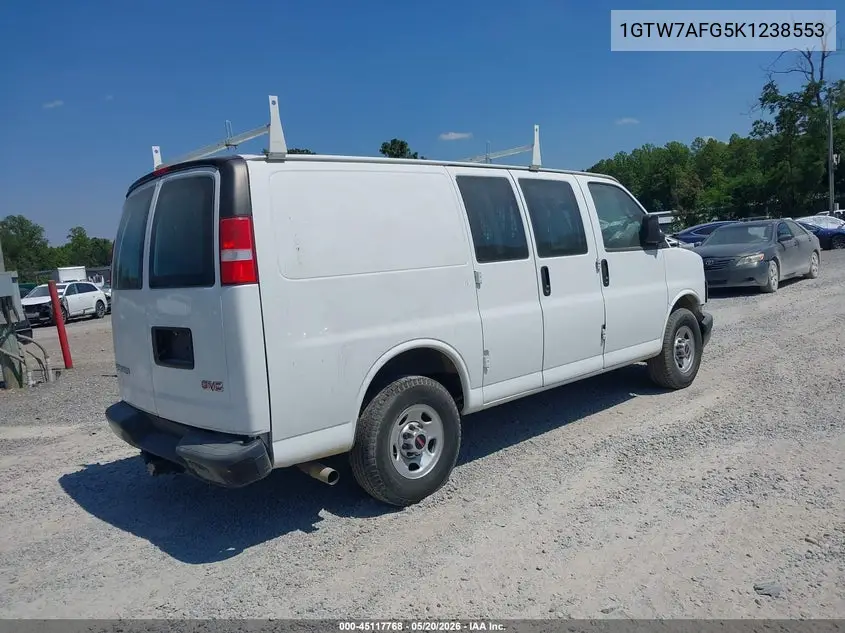2019 GMC Savana 2500 Work Van VIN: 1GTW7AFG5K1238553 Lot: 45117768