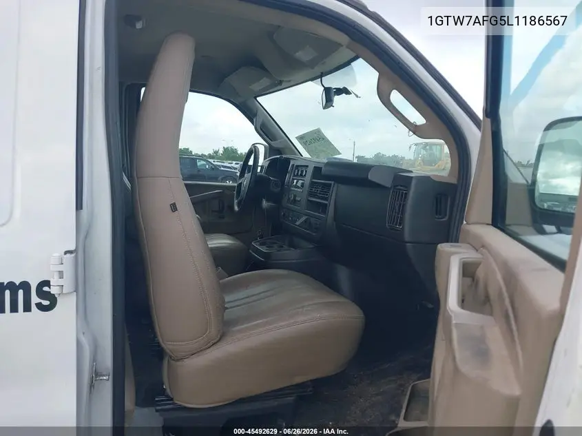 2020 GMC Savana Cargo Rwd 2500 Regular Wheelbase Work Van VIN: 1GTW7AFG5L1186567 Lot: 45492629