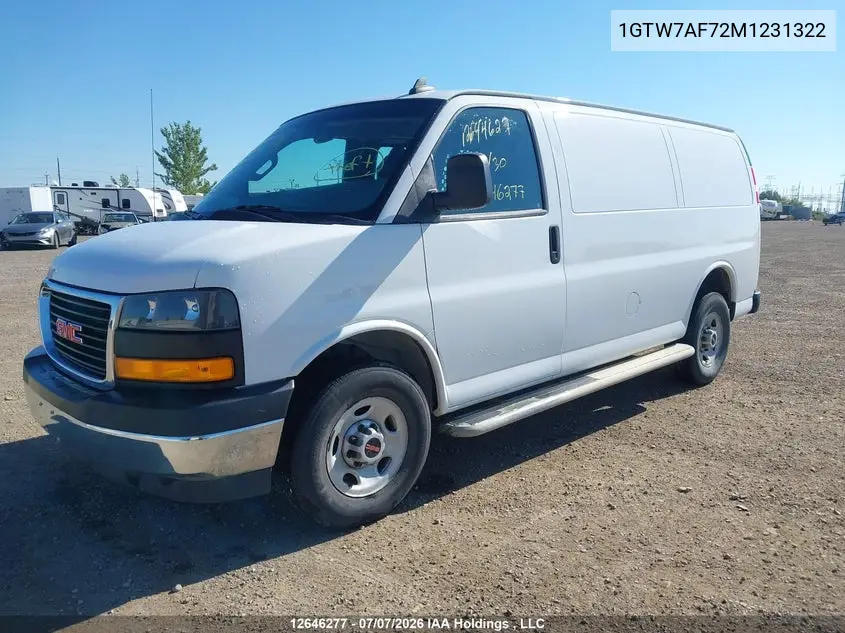 2021 GMC Savana G2500 VIN: 1GTW7AF72M1231322 Lot: 12646277