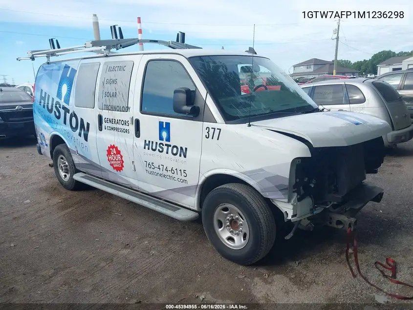 2021 GMC Savana Cargo Rwd 2500 Regular Wheelbase Work Van VIN: 1GTW7AFP1M1236298 Lot: 45394955