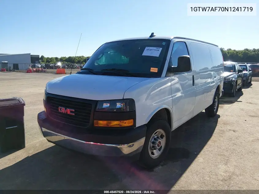 2022 GMC Savana Cargo Rwd 2500 Regular Wheelbase Work Van VIN: 1GTW7AF70N1241719 Lot: 45457520
