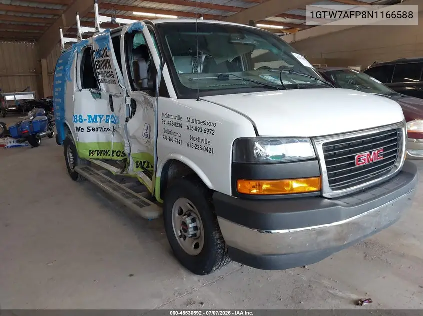 2022 GMC Savana Cargo Rwd 2500 Regular Wheelbase Work Van VIN: 1GTW7AFP8N1166588 Lot: 45530592