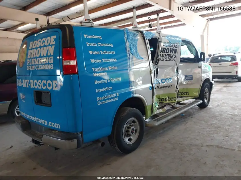 2022 GMC Savana Cargo Rwd 2500 Regular Wheelbase Work Van VIN: 1GTW7AFP8N1166588 Lot: 45530592