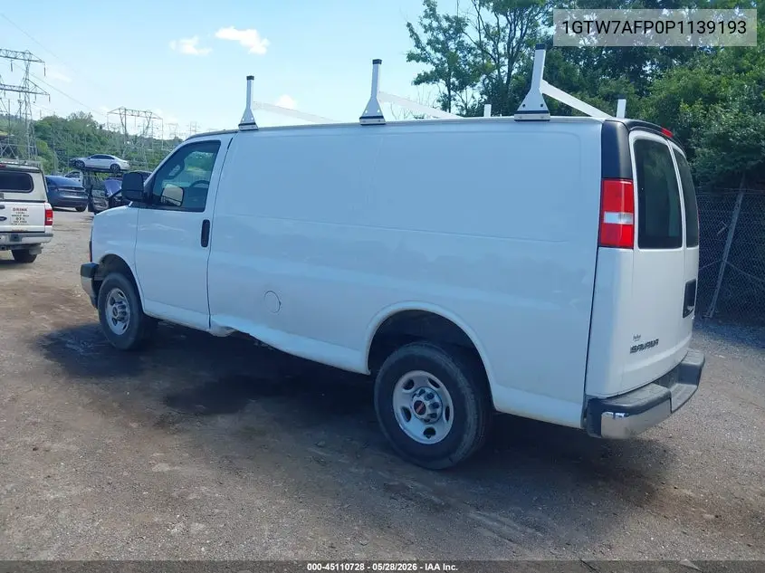 2023 GMC Savana Cargo Rwd 2500 Regular Wheelbase Work Van VIN: 1GTW7AFP2P1237254 Lot: 45110728