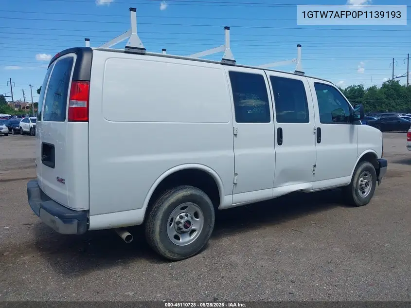 2023 GMC Savana Cargo Rwd 2500 Regular Wheelbase Work Van VIN: 1GTW7AFP2P1237254 Lot: 45110728