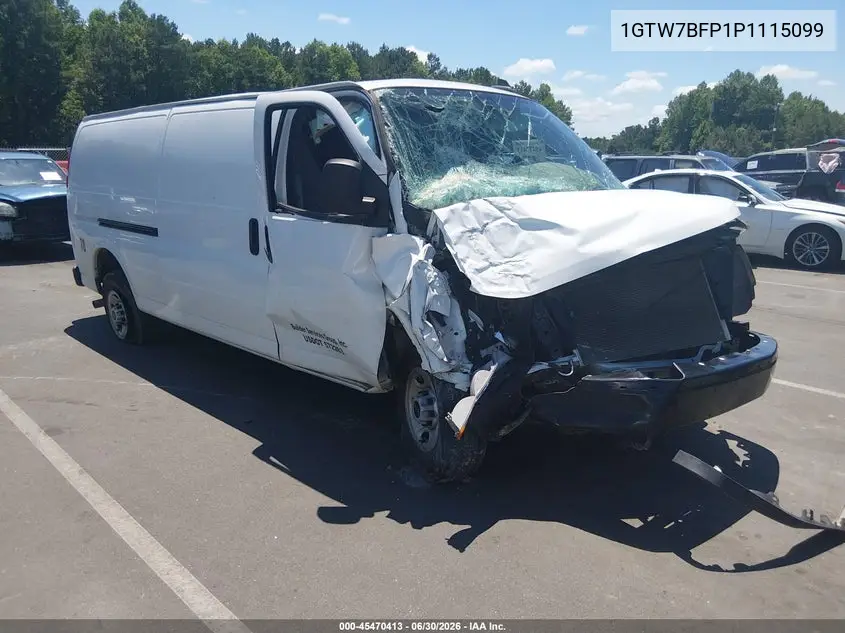 2023 GMC Savana Cargo Rwd 2500 Extended Wheelbase Work Van VIN: 1GTW7BFP1P1115099 Lot: 45470413