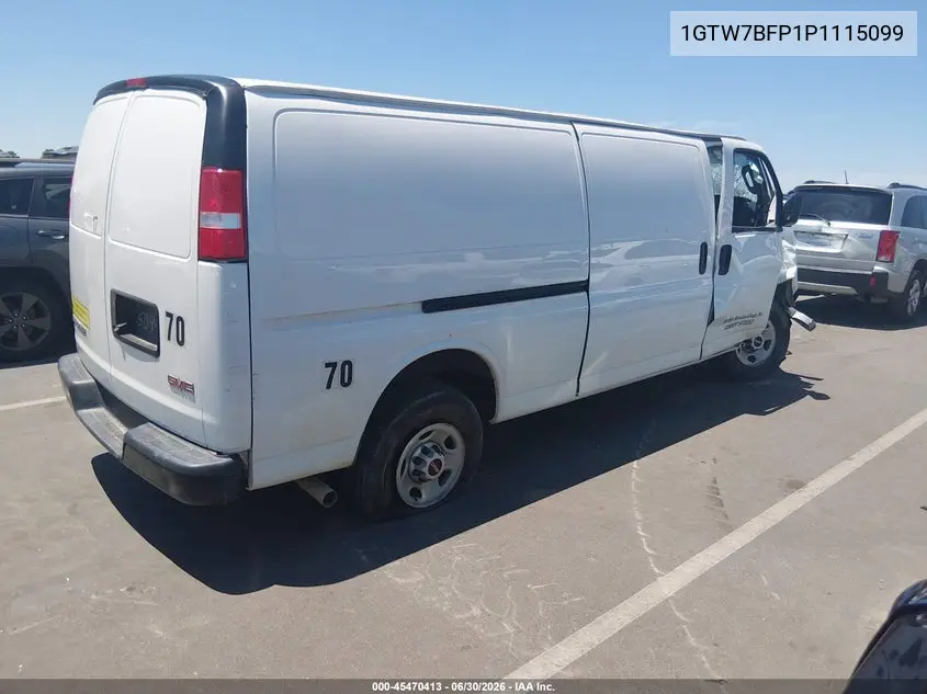 2023 GMC Savana Cargo Rwd 2500 Extended Wheelbase Work Van VIN: 1GTW7BFP1P1115099 Lot: 45470413
