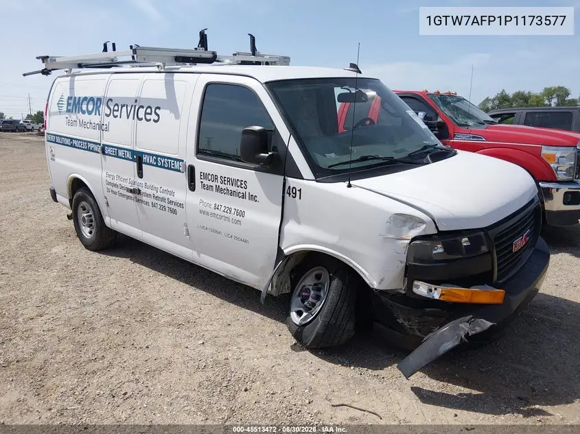 2023 GMC Savana Cargo Rwd 2500 Regular Wheelbase Work Van VIN: 1GTW7AFP1P1173577 Lot: 45513472