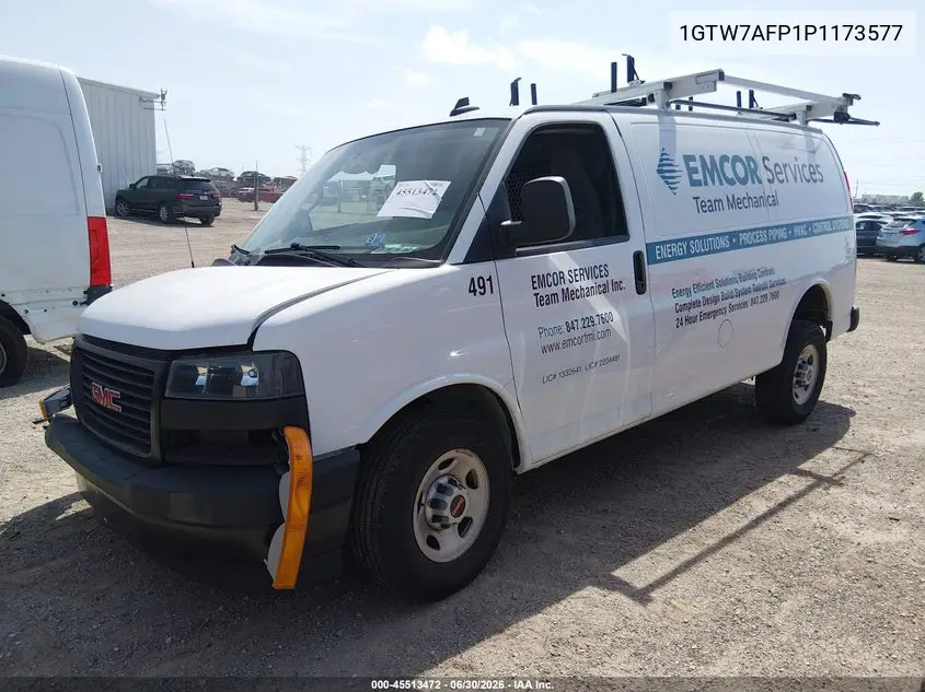 2023 GMC Savana Cargo Rwd 2500 Regular Wheelbase Work Van VIN: 1GTW7AFP1P1173577 Lot: 45513472