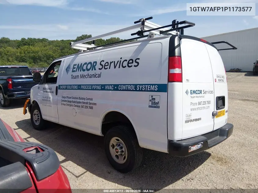 2023 GMC Savana Cargo Rwd 2500 Regular Wheelbase Work Van VIN: 1GTW7AFP1P1173577 Lot: 45513472