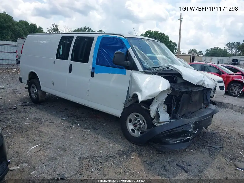 2023 GMC Savana Cargo Rwd 2500 Extended Wheelbase Work Van VIN: 1GTW7BFP1P1171298 Lot: 45599555