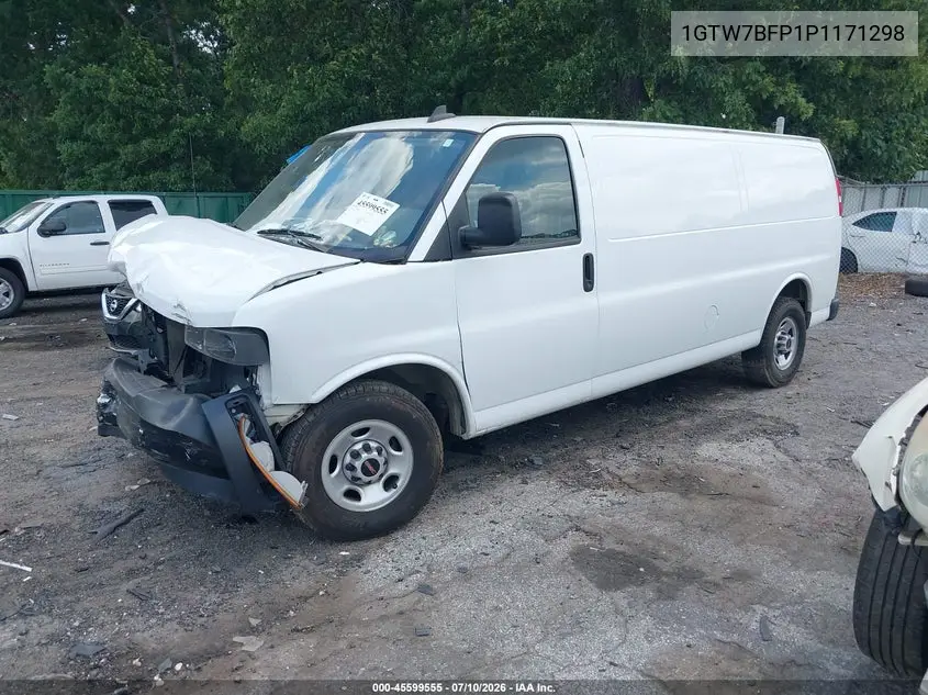 2023 GMC Savana Cargo Rwd 2500 Extended Wheelbase Work Van VIN: 1GTW7BFP1P1171298 Lot: 45599555