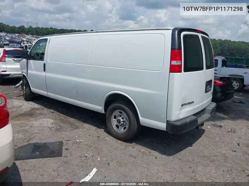 2023 GMC Savana Cargo Rwd 2500 Extended Wheelbase Work Van VIN: 1GTW7BFP1P1171298 Lot: 45599555