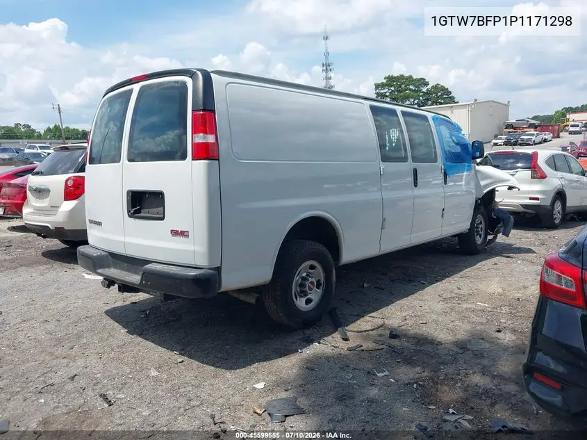 2023 GMC Savana Cargo Rwd 2500 Extended Wheelbase Work Van VIN: 1GTW7BFP1P1171298 Lot: 45599555