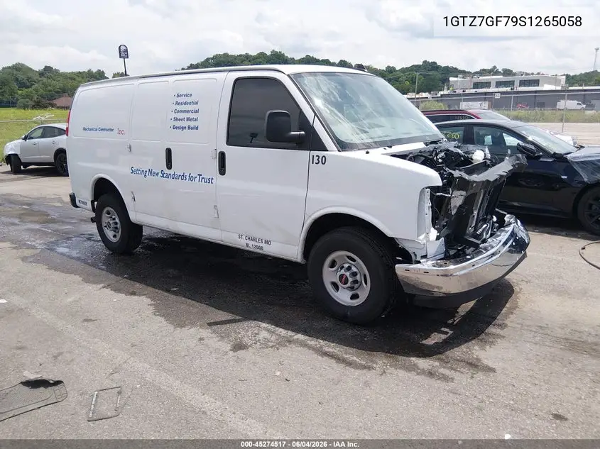 2025 GMC Savana Cargo Rwd 3500 Regular Wheelbase Work Van VIN: 1GTZ7GF79S1265058 Lot: 45274517