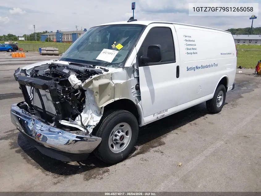2025 GMC Savana Cargo Rwd 3500 Regular Wheelbase Work Van VIN: 1GTZ7GF79S1265058 Lot: 45274517