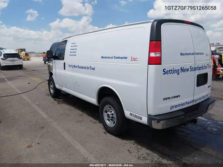 2025 GMC Savana Cargo Rwd 3500 Regular Wheelbase Work Van VIN: 1GTZ7GF79S1265058 Lot: 45274517