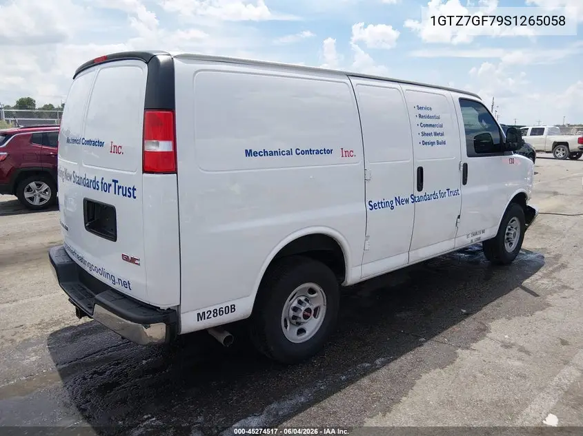 2025 GMC Savana Cargo Rwd 3500 Regular Wheelbase Work Van VIN: 1GTZ7GF79S1265058 Lot: 45274517