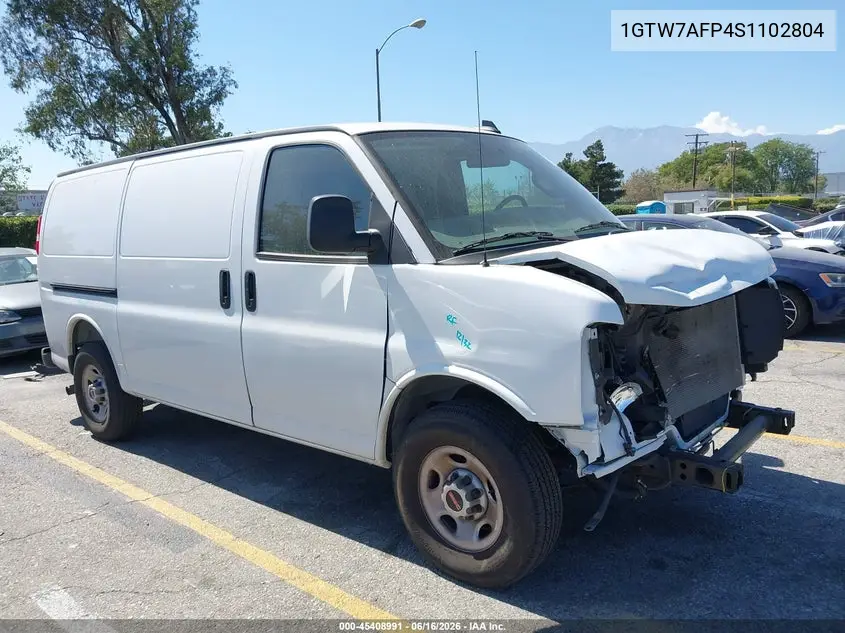 2025 GMC Savana Cargo Rwd 2500 Regular Wheelbase Work Van VIN: 1GTW7AFP4S1102804 Lot: 45408991