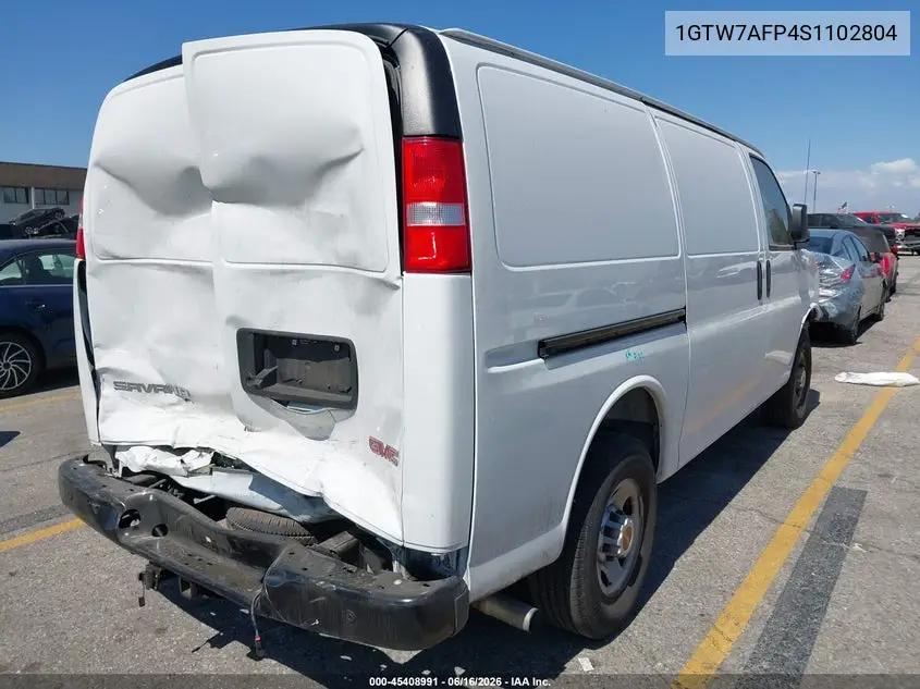2025 GMC Savana Cargo Rwd 2500 Regular Wheelbase Work Van VIN: 1GTW7AFP4S1102804 Lot: 45408991