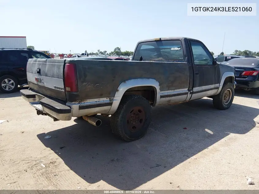 1990 GMC Sierra K2500 VIN: 1GTGK24K3LE521060 Lot: 45598926