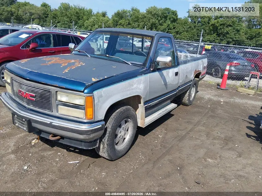 1990 GMC Sierra K1500 VIN: 2GTDK14K7L1531203 Lot: 45640495