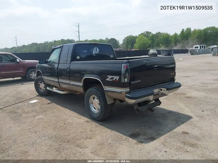 1998 GMC Sierra 1500 Sl Wideside VIN: 2GTEK19R1W1509535 Lot: 45680957