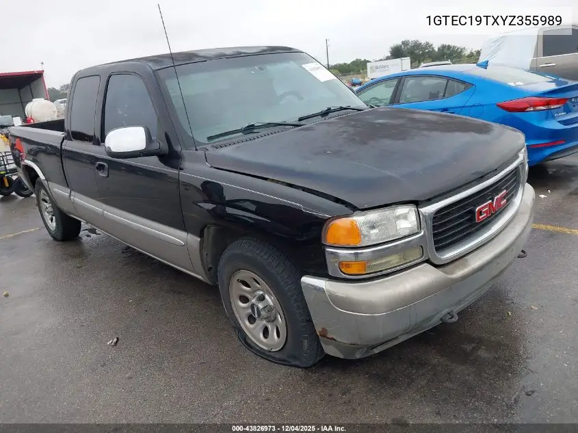1GTEC19TXYZ355989 2000 GMC Sierra 1500 Sle