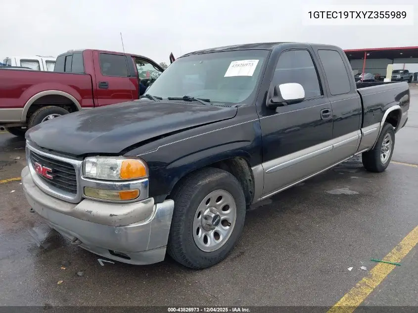 1GTEC19TXYZ355989 2000 GMC Sierra 1500 Sle