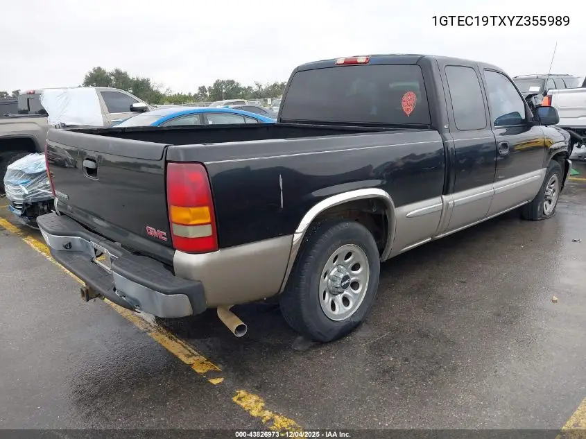 1GTEC19TXYZ355989 2000 GMC Sierra 1500 Sle