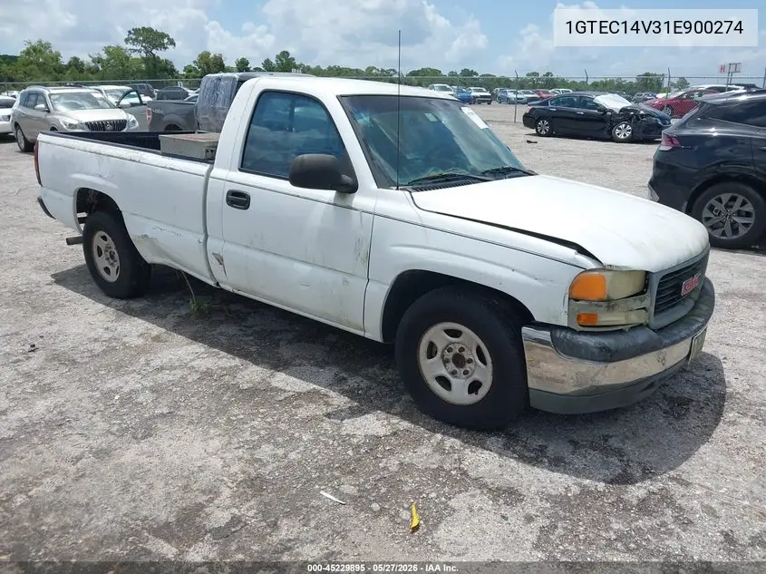 2001 GMC Sierra 1500 Sl VIN: 1GTEC14V31E900274 Lot: 45229895