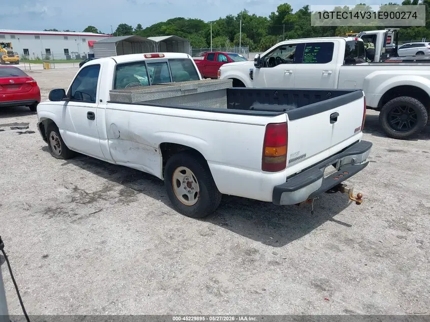 2001 GMC Sierra 1500 Sl VIN: 1GTEC14V31E900274 Lot: 45229895
