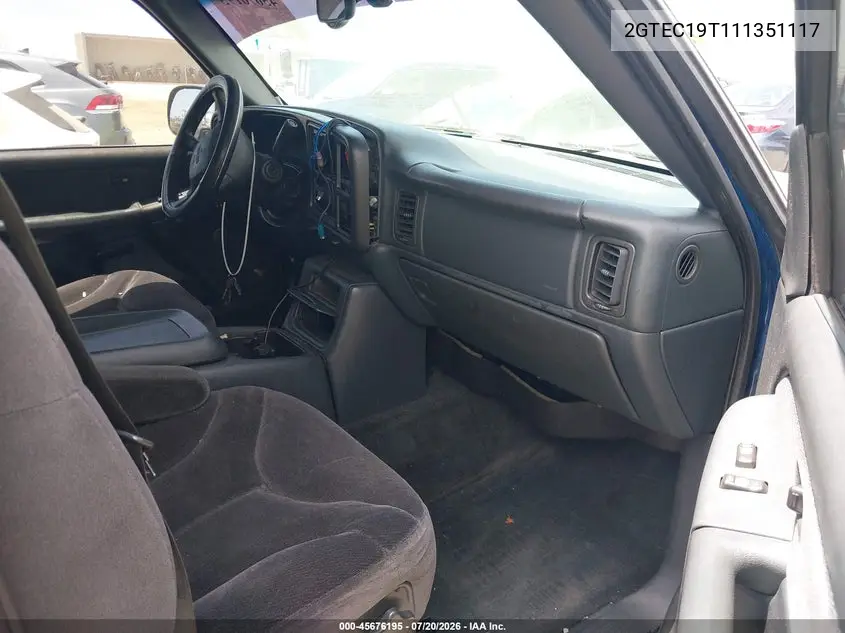 2001 GMC Sierra 1500 Sle VIN: 2GTEC19T111351117 Lot: 45676195