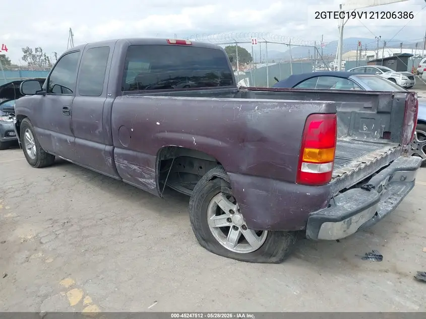 2002 GMC Sierra 1500 Sle VIN: 2GTEC19V121206386 Lot: 45247512