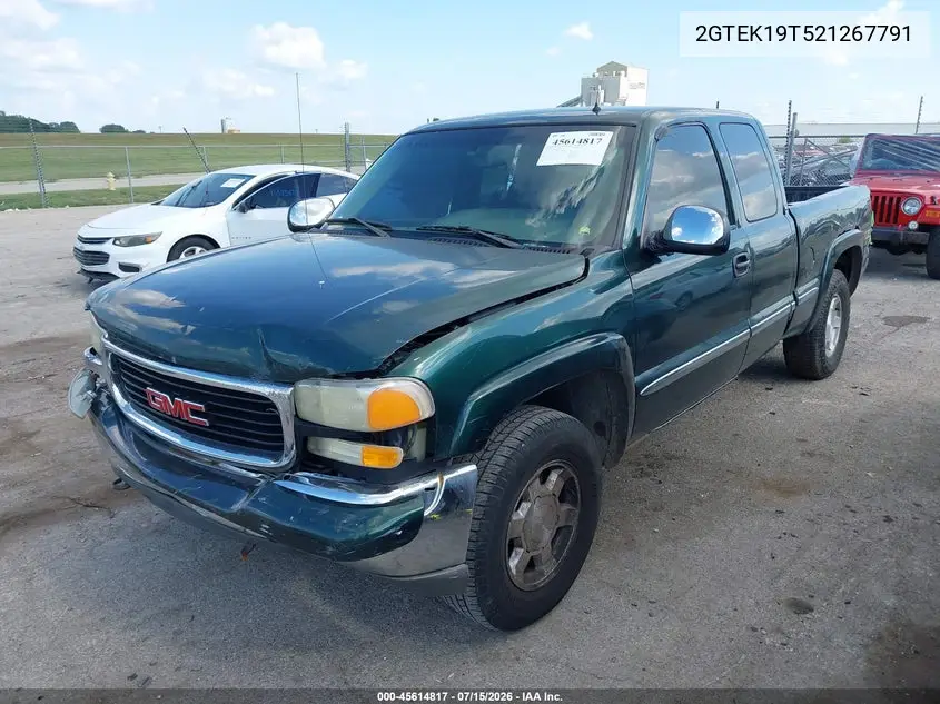 2002 GMC Sierra 1500 Sle VIN: 2GTEK19T521267791 Lot: 45614817
