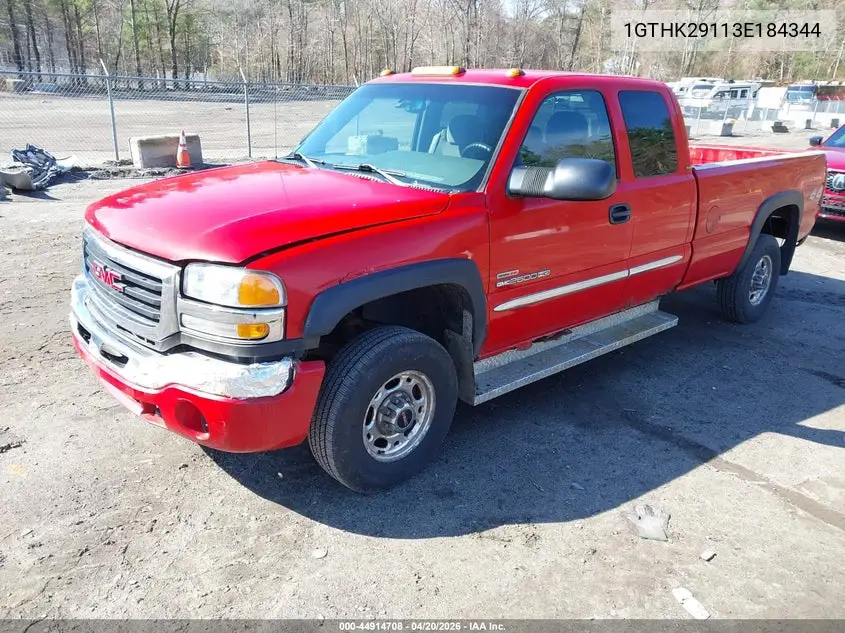 2003 GMC Sierra 2500Hd Sle VIN: 1GTHK29113E184344 Lot: 44914708