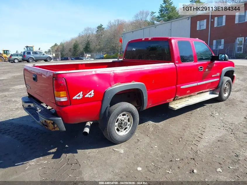 2003 GMC Sierra 2500Hd Sle VIN: 1GTHK29113E184344 Lot: 44914708