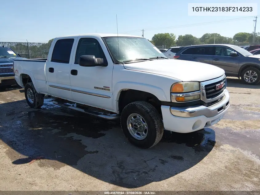 2003 GMC Sierra 2500Hd Sle VIN: 1GTHK23183F214233 Lot: 45570164