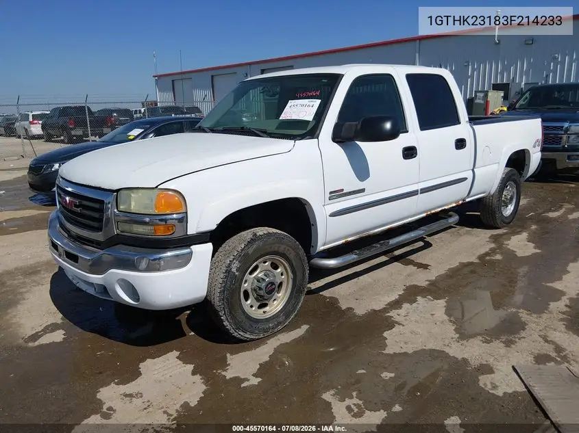2003 GMC Sierra 2500Hd Sle VIN: 1GTHK23183F214233 Lot: 45570164