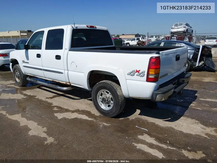 2003 GMC Sierra 2500Hd Sle VIN: 1GTHK23183F214233 Lot: 45570164