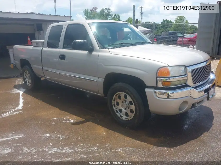 2004 GMC Sierra 1500 Sle VIN: 1GTEK19T04E312900 Lot: 45199955
