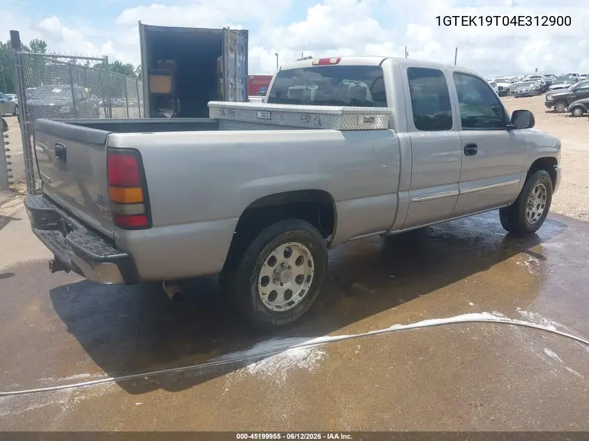 2004 GMC Sierra 1500 Sle VIN: 1GTEK19T04E312900 Lot: 45199955