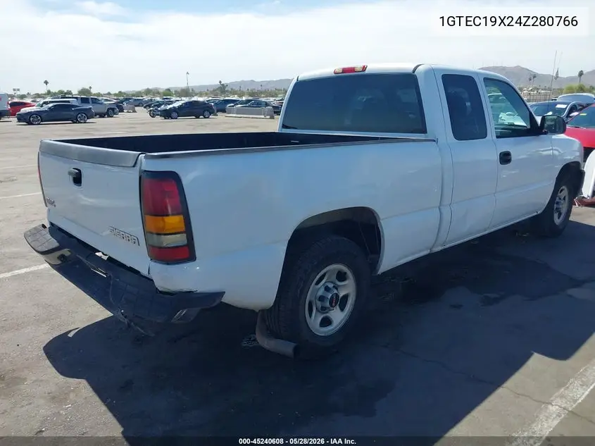2004 GMC Sierra 1500 VIN: 1GTEC19X24Z280766 Lot: 45240608