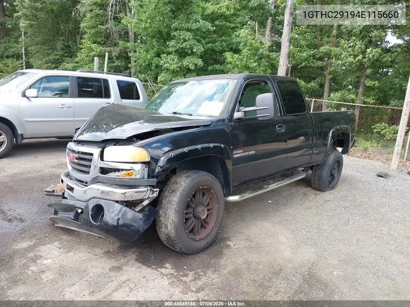 2004 GMC Sierra 2500Hd Sle VIN: 1GTHC29194E115660 Lot: 45549188